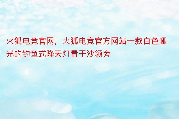 火狐电竞官网，火狐电竞官方网站一款白色哑光的钓鱼式降天灯置于沙领旁